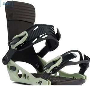 K2 Women's Snowboard Bindings - Black and Green- medium